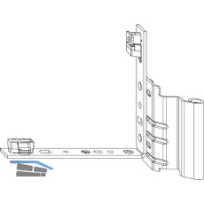 MACO Falzecklagerband AS/PVC ohne �V 12/18-26 mm, links, silber (58476)