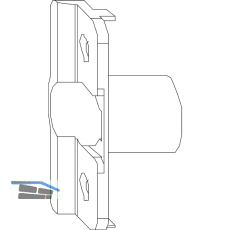 MACO Anpressverschluss einbohrbar Rahmenteil, Euronut 20 mm 9V (94088)