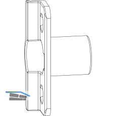 MACO Anpressverschluss einbohrbar Rahmenteil, Eurofalz 18 mm 9V (354090)