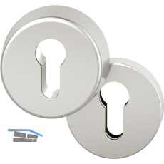 FSB Sicherheits-Zylinderrosette rund, Aluminium silber eloxiert