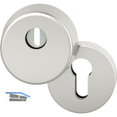 FSB Sicherheits-Zylinderrosette rund mit Kernziehschutz, Aluminium silber