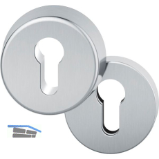 FSB Sicherheits-Zylinderrosette rund, Edelstahl matt