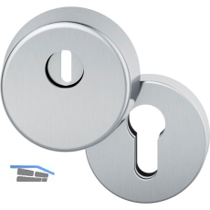 FSB Sicherheits-Zylinderrosette rund mit Kernziehschutz, Edelstahl matt