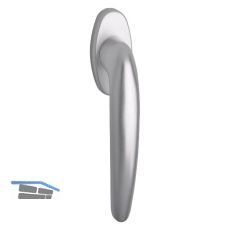 MACO Fenstergriff RHAPSODY, Nocken 10 mm, VK 7x35 mm, Alu silber eloxiert