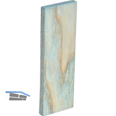Holzklotz Esche lackiert 80 x 35 x 5 blau