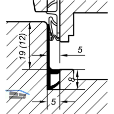 Stulpdichtung TKS 5427, Kunststoff schwarz