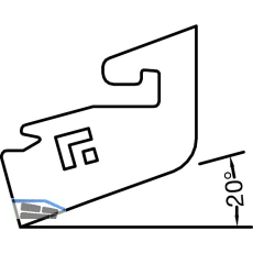 GUTMANN Halter H 62/20 zu Spree-D 24 OF f�r 20�, Kunststoff grau