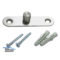 DORMA-Glas Zapfen PT 24 Universal light, � 15 mm, Edelstahl (03.623)