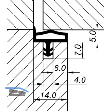 Innent�rdichtung EV 3691, Kunststoff schwarz