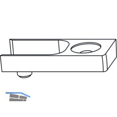 GU-966 mZ Schlie�platte, Schema C, Montage auf Falzhebelverschluss, Zink silber