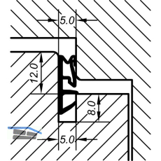 Fl�gelfalzdichtung ACF 5000 H, Kunststoff beige