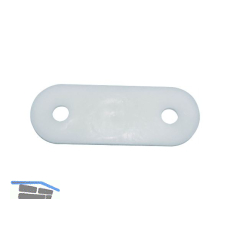 Unterlegplatte rund zu Schlie�blech, St�rke 2 mm, Kunststoff wei�