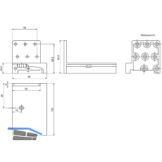 Universal-Schwellenhalter EIFEL T, gr��er/gleich 62 mm, Kunststoff schwarz