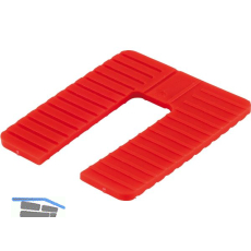 ROTO Euroklick Distanzplatte 65 x 52.5 x 3 rot