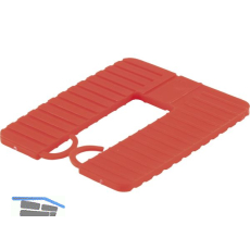 ROTO Euroklick Distanzplatte mit Sperrhaken 65 x 52.5 x 3 rot