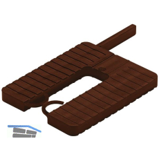 ROTO Euroklick Distanzplatte mit Sperrhaken & Montagehilfe 40 x 30 x 10 braun
