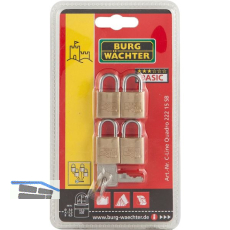 BURG-W�CHTER Vorhangschlossset 222 Quadro gleischsperrend, 15 mm SB-4