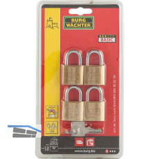 BURG-W�CHTER Vorhangschloss-Set 405 Quadro gleichsperrend, 30 mm SB-4