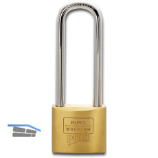 BURG Vorhangschloss 116 Profi, verschiedensperrend, B�gelh�he 45mm, Breite 40mm