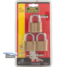BURG-W�CHTER Vorhangschlossset 405 Trio gleichsperrend, 40 mm SB-3