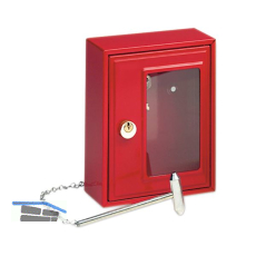 BURG-W�CHTER Notschl�sselkasten EMG 6165,gleichsperrend, mit Hammer,rot lackiert
