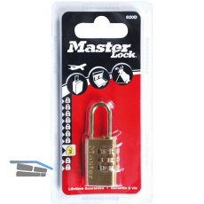 MASTER LOCK Vorhangschloss 620 EURD Zahlenschloss, 20 mm,Messing Finish SB