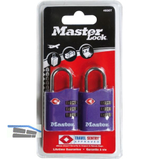 MASTER LOCK Vorhangschloss 4686 EURT TSA Zahlenschloss, 30 mm, bunt, SB