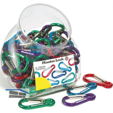 MASTER LOCK Stahlkarabiner 76 mm bunt, Box zu 100 Stk. SB