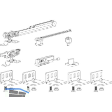 TERNO Beschlagset Classic Fluid 70/Basic Komfort Holz 80 kg ohne Laufschiene