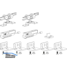 TERNO Beschlagset Classic Basic Komfort Holz 80 kg ohne Laufschiene