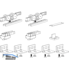 TERNO Beschlagset Hide Basic Standard Holz 80 kg ohne Laufschiene