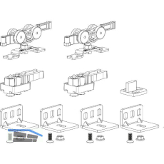 TERNO Beschlagset Classic Basic Standard Holz 50 kg ohne Laufschiene