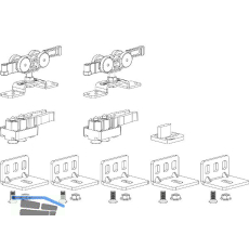 TERNO Beschlagset Classic Basic Standard Holz 80 kg ohne Laufschiene