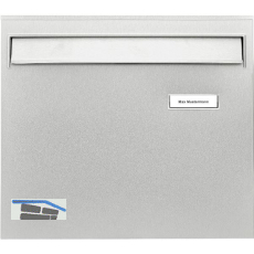 BURG Zaunbriefkasten BORKUM mit r�ckw�rtiger Einwurfklappe, Edelstahl rostfrei