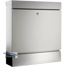 BURG Briefkasten SEATTLE mit Zeitungsbox, Edelstahl rostfrei