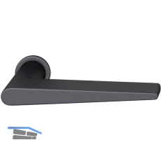 FSB Steckgriff 15 1005 auf Mini-Rosette, T�rst�rke 49-58 mm, Aluminium schwarz