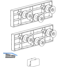 TERNO Diva Fluid Vetro Zusatz-Beschlagset Glas 1-flg. 80 kg silber
