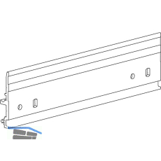 TERNO Diva Fluid Laufschiene 2570 f�r Wandseite L=3000 mm silber