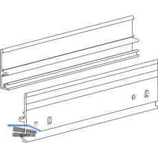 TERNO Diva Fluid Laufschienen-Set inkl. Wand-/T�rseite L=2000 mm schwarz