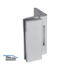 Duscht�rband Bella, 90� Glas-Wand, m. Langloch, nach innen, verchromt poliert