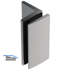 Winkelverbinder Bella, 90� Glas-Wand m. Langloch, Messing verchr. pol.(81080.31)