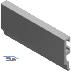 Clipprofil AL-Clip-D Edelstahl-Effekt