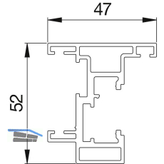 Zargenprofil AL-Basis-D-XL schwarz matt eloxiert