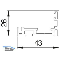 Basisrahmenprofil XL AL-Frame-D-XL Edelstahl-Effekt