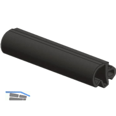 Zargengummi XL AL-EPDM-B-XL Kunststoff schwarz
