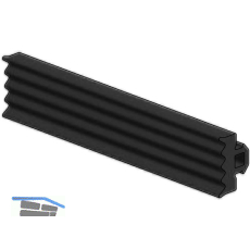 Anschlaggummi AL-EPDM-14 f. 26mm Glas schwarz