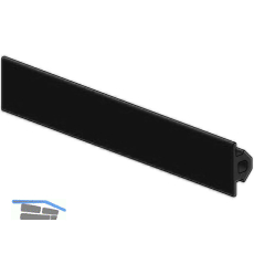 Anschlaggummi AL-EPDM-16 f. 28mm Glas, schwarz