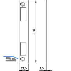 Doppelschlie�blech AL-Office-CP-XL-Dorma