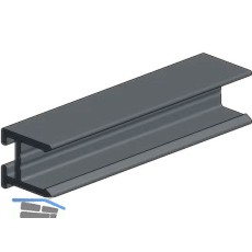 Adapterprofil P-D-XL silber eloxiert