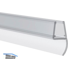 REHAU Mitteldichtprofil mit Lippe, f�r 6 - 8 mm, 2010 mm, Kunststoff transparent